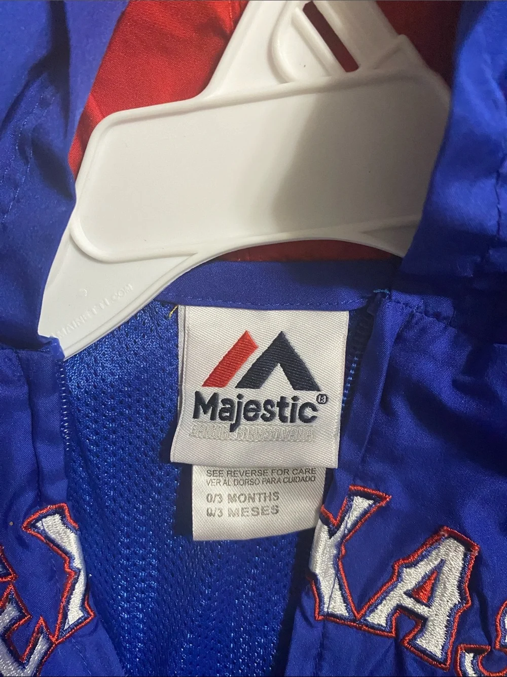 Texas Rangers Kids Blue and Red Hooded Tracksuit
